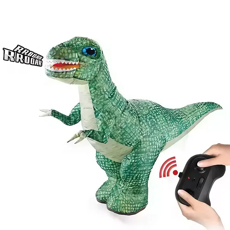Cadeau Anniversaire Enfant Dinosaure Télécommandé Yerloa - T-Rex Gonflable - RC Rechargeable - Jouet Interactif 3-12 Ans - Cadeau Enfant Dinosaure Télécommandé Enfant