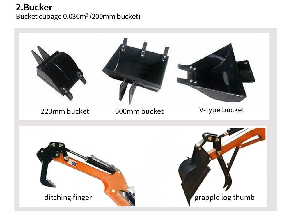 .ATV-SLB15 Excavator Mini Towable Backhoes Small Backhoe with ...
