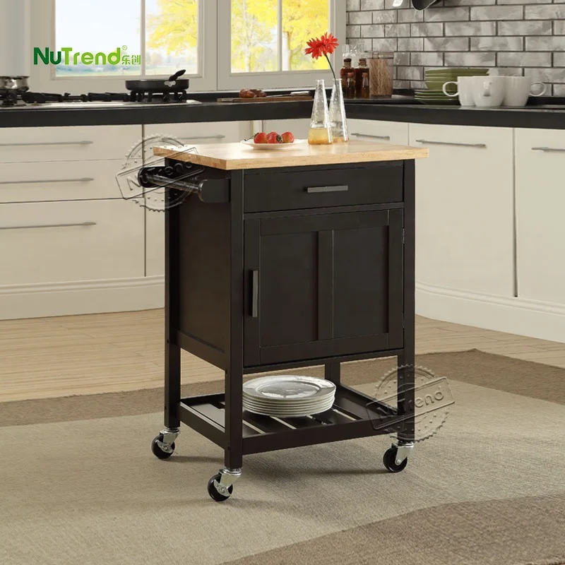 Small Kitchen Islands Portable Kitchen Carts With Drawer And One Door ...