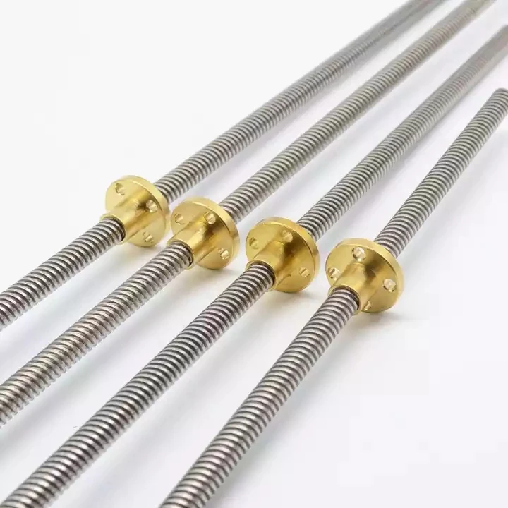 10mm 12mm 16mm 20mm 22mm 24mm 25mm 28mm 30mm 36mm Diameter Stainless Steel Carbon Steel Trapezoidal Lead Screw