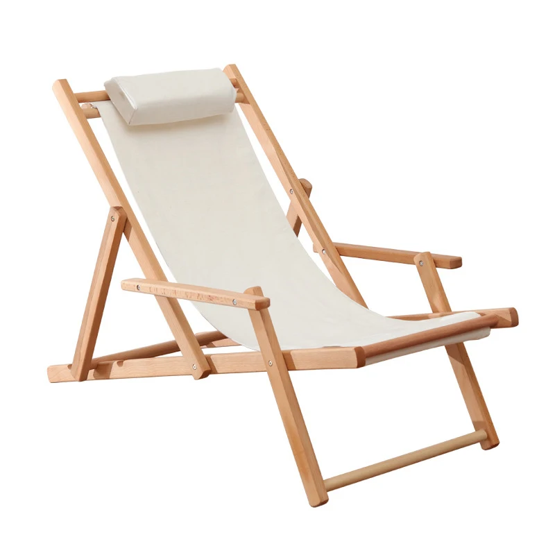Customized Stripe Deck Chair Folding Wooden Beach Chair Buy Deck