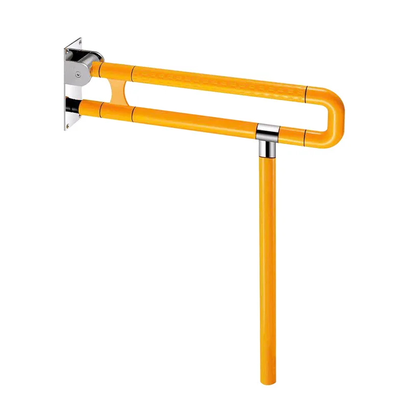 Stainless Steel Disabled Toilet Plastic Slip Resistant Folding U Shaped