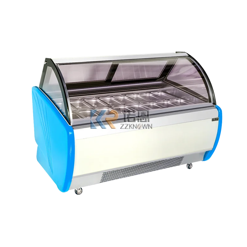 Fast Frozen Food Ice Cream Display Freezer Fridges Showcase Vertical Popsicle Gelato Display Refrigerator Freezers Countertop