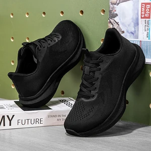 New Fashion Women Sport Shoes Lace up Breathable Mesh Sneakers Thick Sole Lightweight Air Cushioning Men's Causal Running Shoes
