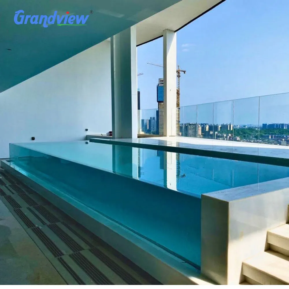 High Quality Spa Prefab Transparent Acrylic Sheet Wall Panel Infinity Pool for Swimming
