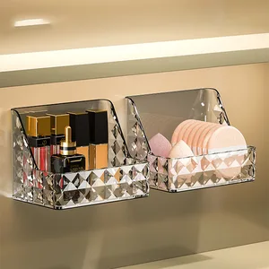 Classic Design  Makeup Storage Box Two Sizes Plastic Organizer Cosmetics Case for  PET Plastic for Bathroom