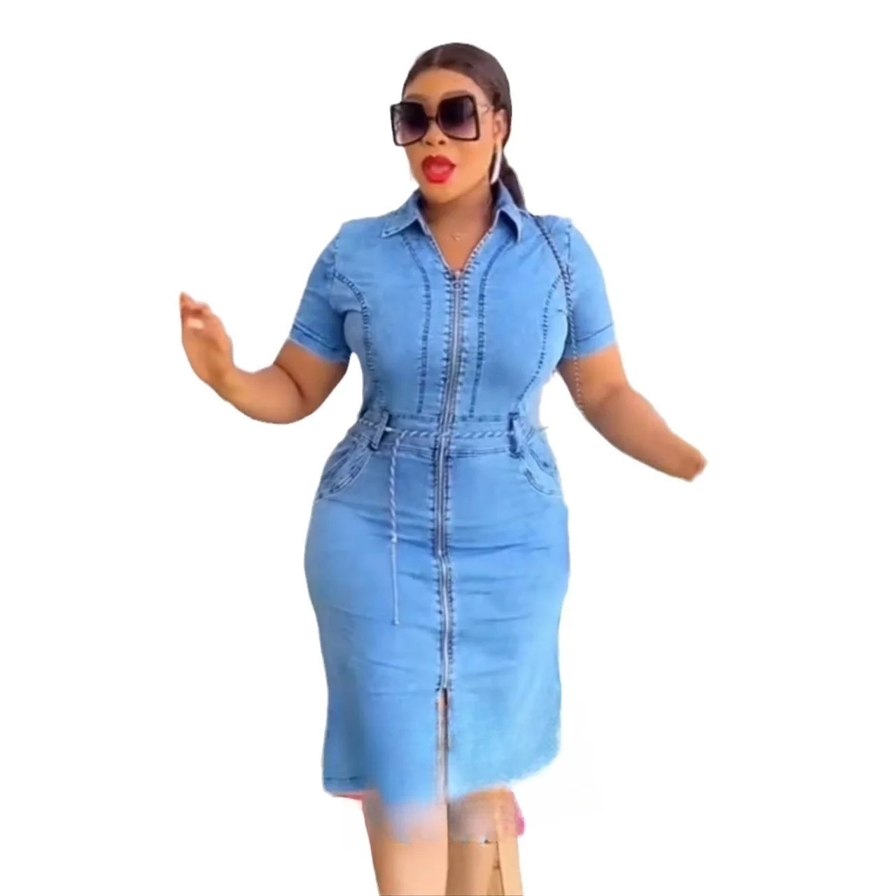 formal jean dress Dolly & Dotty Classic Penelope Denim Dress