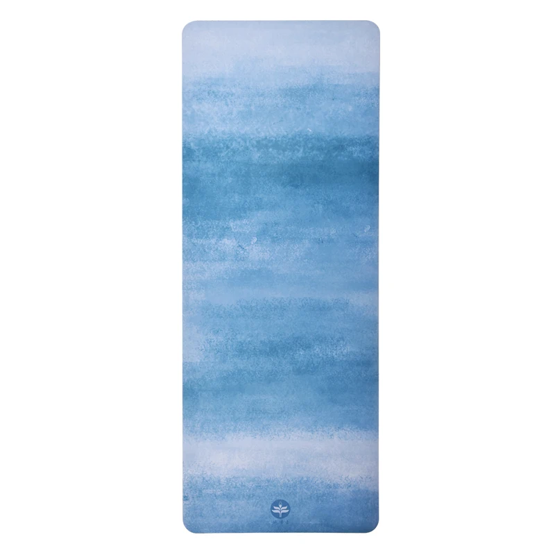 Экологичный натуральный органический Нескользящий Резиновый коврик для путешествий йоги с принтом на заказ замшевый Коврик упражнений в