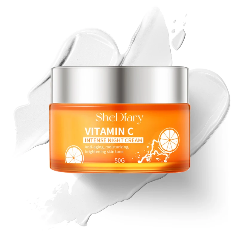 Crema renovadora Facial iluminadora e hidratante personalizada, crema hidratante Facial antienvejecimiento durante la noche, crema de noche intensa con vitamina C