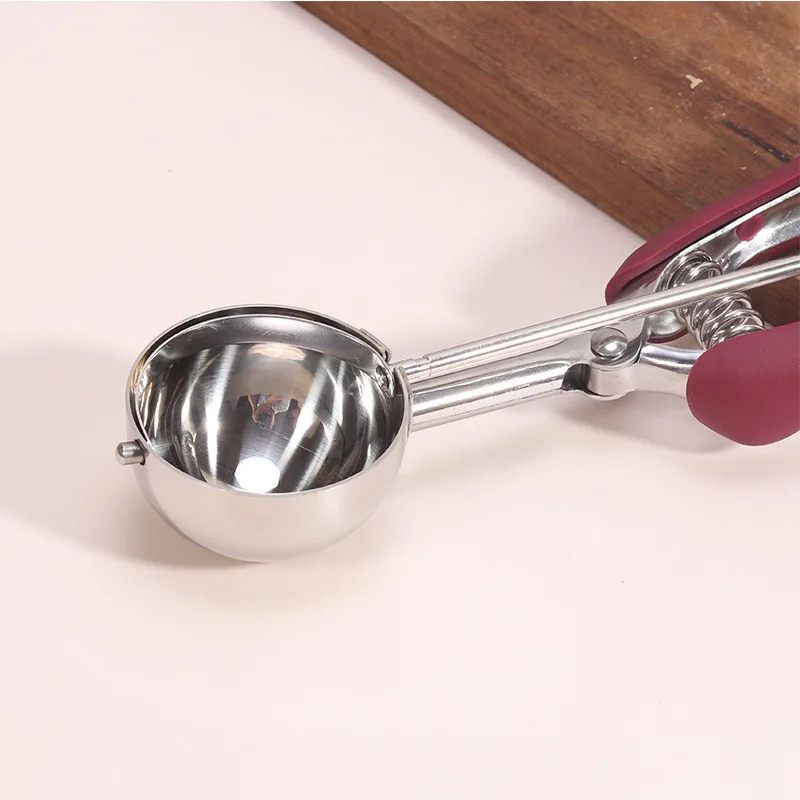Ice Cream Scoop with Trigger, 18/8 Stainless Steel Metal Small Cookie Dough  Scoop for Baking Melon Ball Cupcakes, 1/2 Tablespoon (2 Teaspoon) 