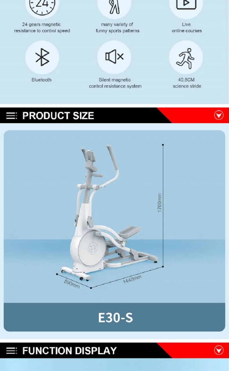Bicicleta elíptica Xiaomi SMART YESOUL E30S Branco - Xiaomi