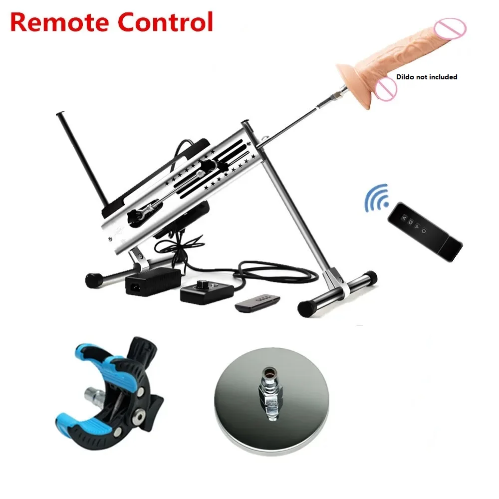 Remote Wired Dual Control Sex Machine for Women Men 15cm Long Stroke Automatic Massager Dildo Adapters Metal Nozzles Sex Machine