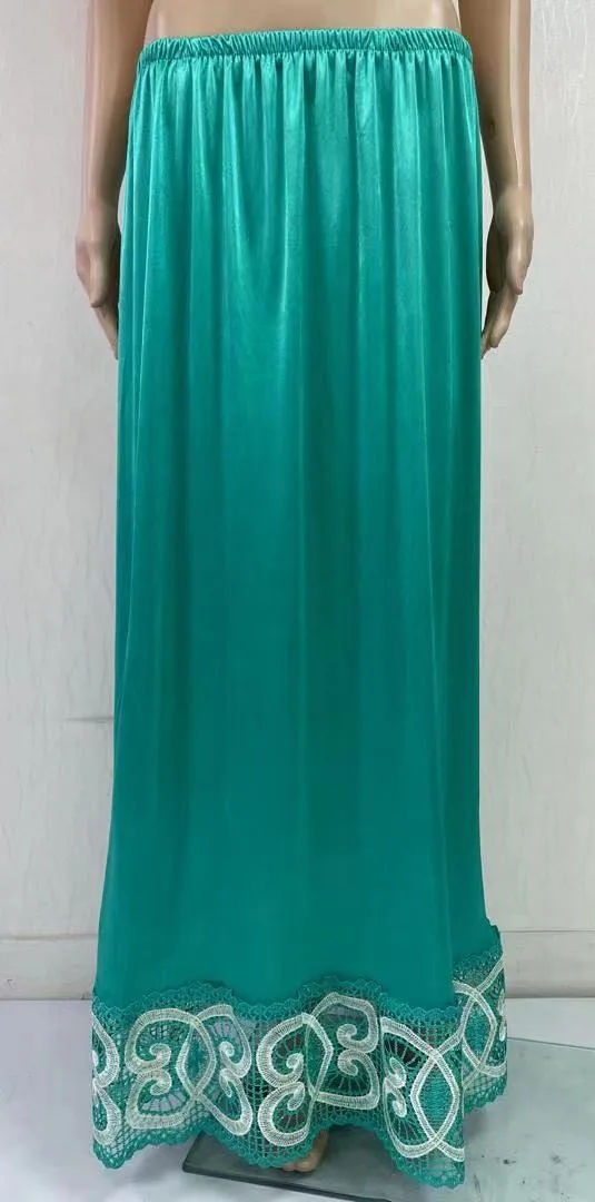 2024 New Fashion MC-1617 Satin Maxi Skirt Bicolor Lace with Plus Size for  Muslim Women Ready Rayon Baju