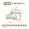 Reindeer-shaped 2-tier glass fruit plate (PVC lid)