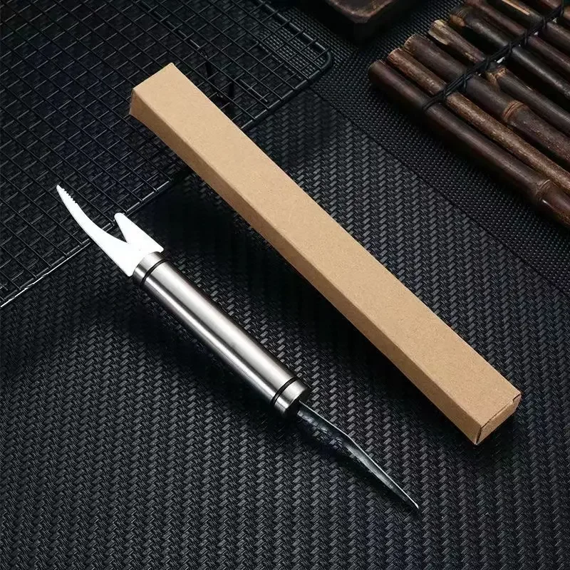 Остроконечный нож для креветок с двойной головкой многофункциональный рыбы