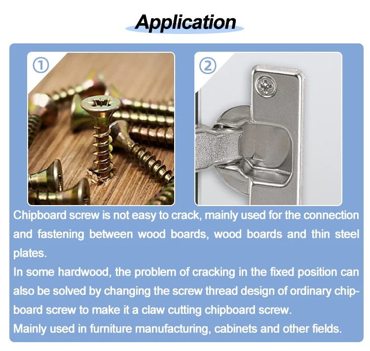 Din7982 Self-tapping Zinc Plated Csk Flat Head Self Tapping Chipboard ...