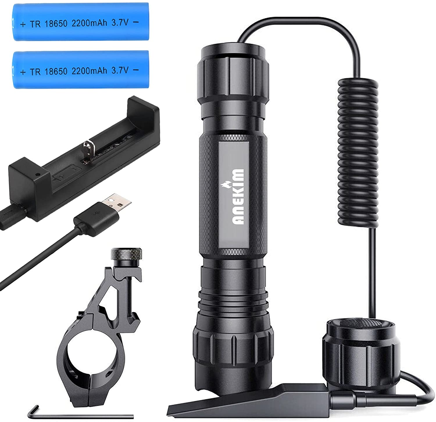 Хорошее качество водонепроницаемый тактический охотничий походный фонарик светодиодный