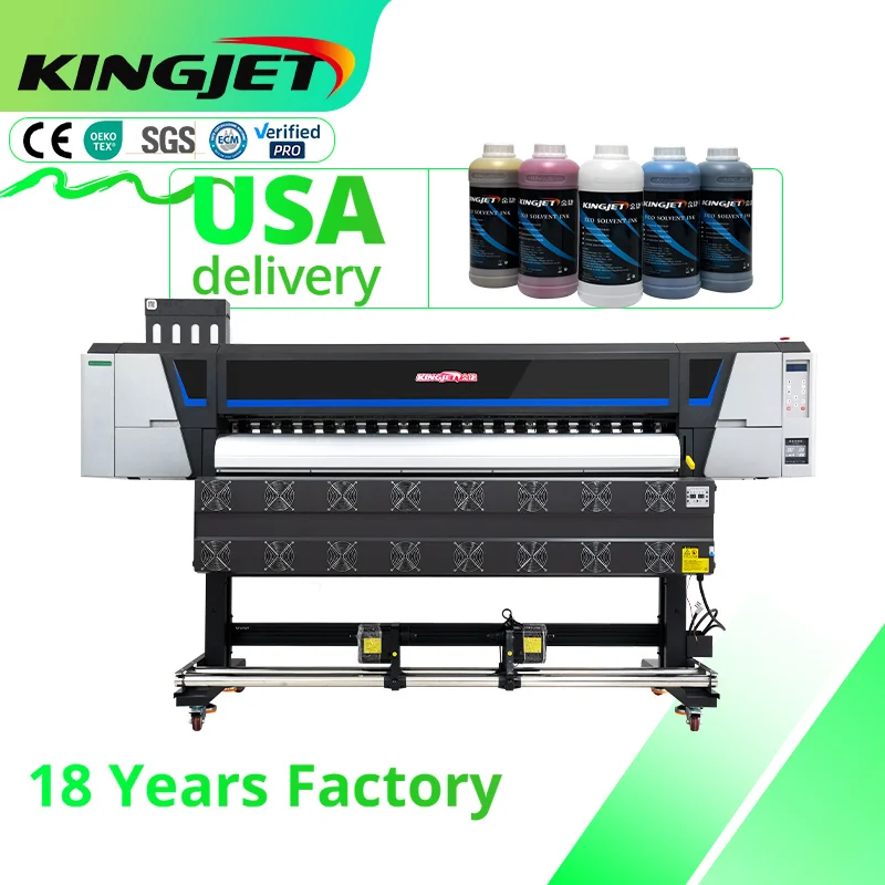 Wide Format Eco Solvent Car Wrap Vinyl Printer Banner Printer Machine 3.2m Advertising Flag Banner Printer Machine 3.2m 6 Head