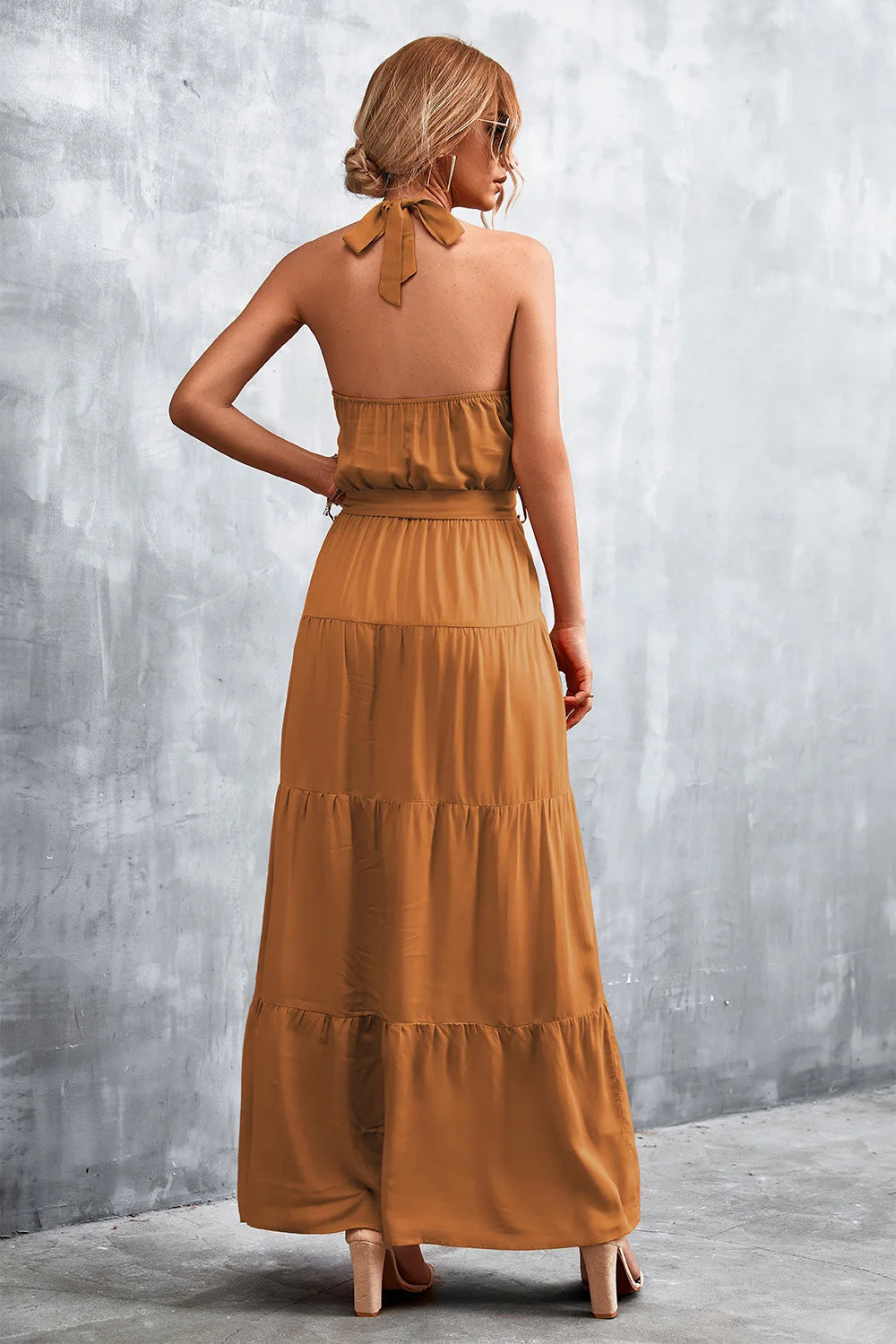 Shop Our Collection of Sexy Halter-Neck Lace up Backless Dress