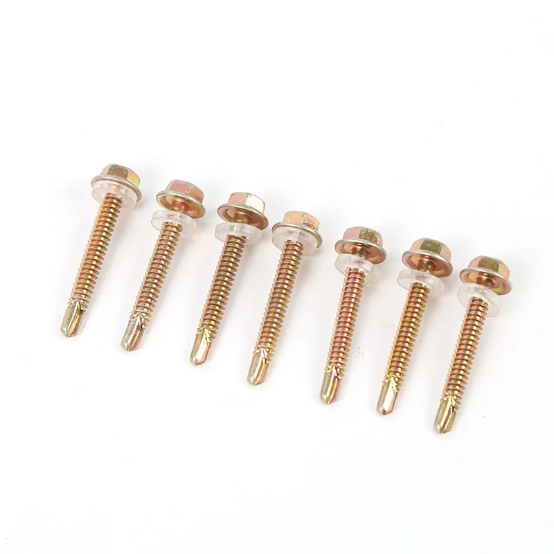 Machine Produce Metal Galvanized Hex Washer Head Self Drilling Screw Roofing Screws Tek