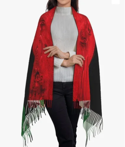 小物 MASU FRAG SCARF Rwanda Flag Womens Winter Scarf Soft Warm Blanket Scarves Fringe