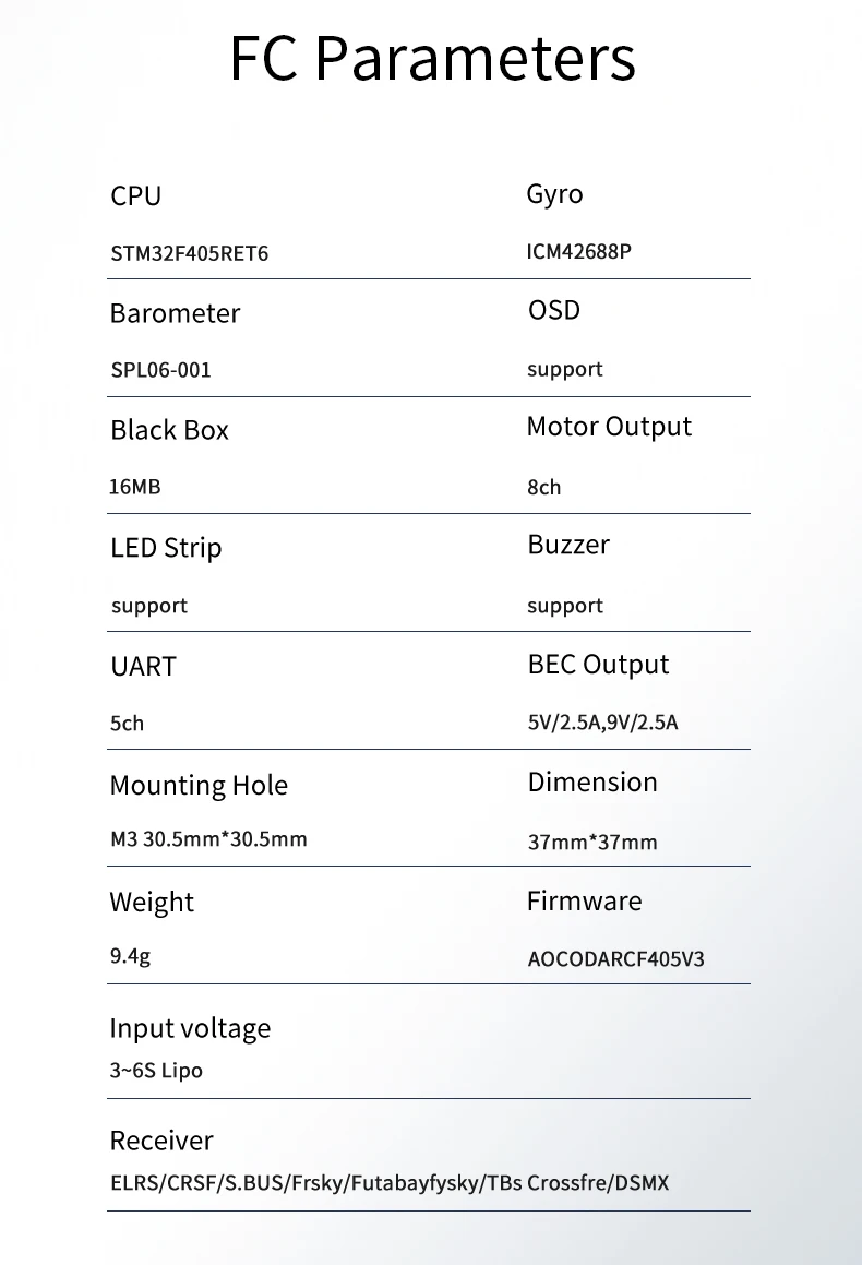 F4100 V3 Stack 100A AM32 ESC 8S STM32F405 ICM42688P for Heavy Lift FPV Drones 7 to 10inch Frames Hc1c0e9b158a34a44a0681dcbd5a2995cL