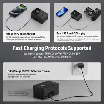 Photography Studio V Mount Battery NEEWER 6800mAh 99Wh 14.5V Mini V Mount Battery for  Digital Camera Laptops Phones detail image