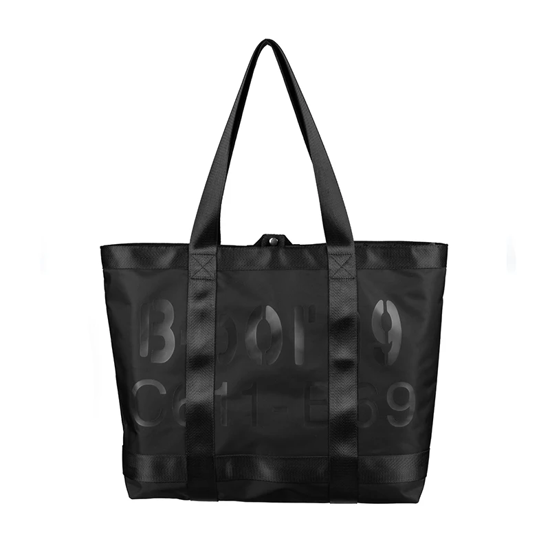 Sturdy Waterproof Canvas Tote Bag with Zipper Closure for Church Travel Summer/Winter Use Thick Strap Ladies Solid Shopping Bag
