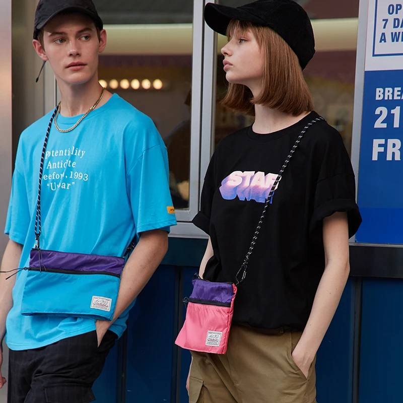 Customized logo Colorful Polyester Waterproof Fashion Student Shoulder Crossbody Messenger Bag