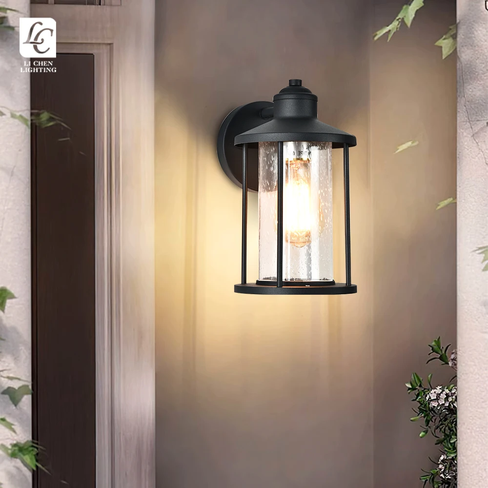 BD43 Modern Luxury Light Universal Porch Study Balcony Waterproof Wall Light Us Specification ETL Glass Outdoor E26 Led Wall Light