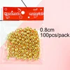 19 dorados de 0.8cm, 100 unidades