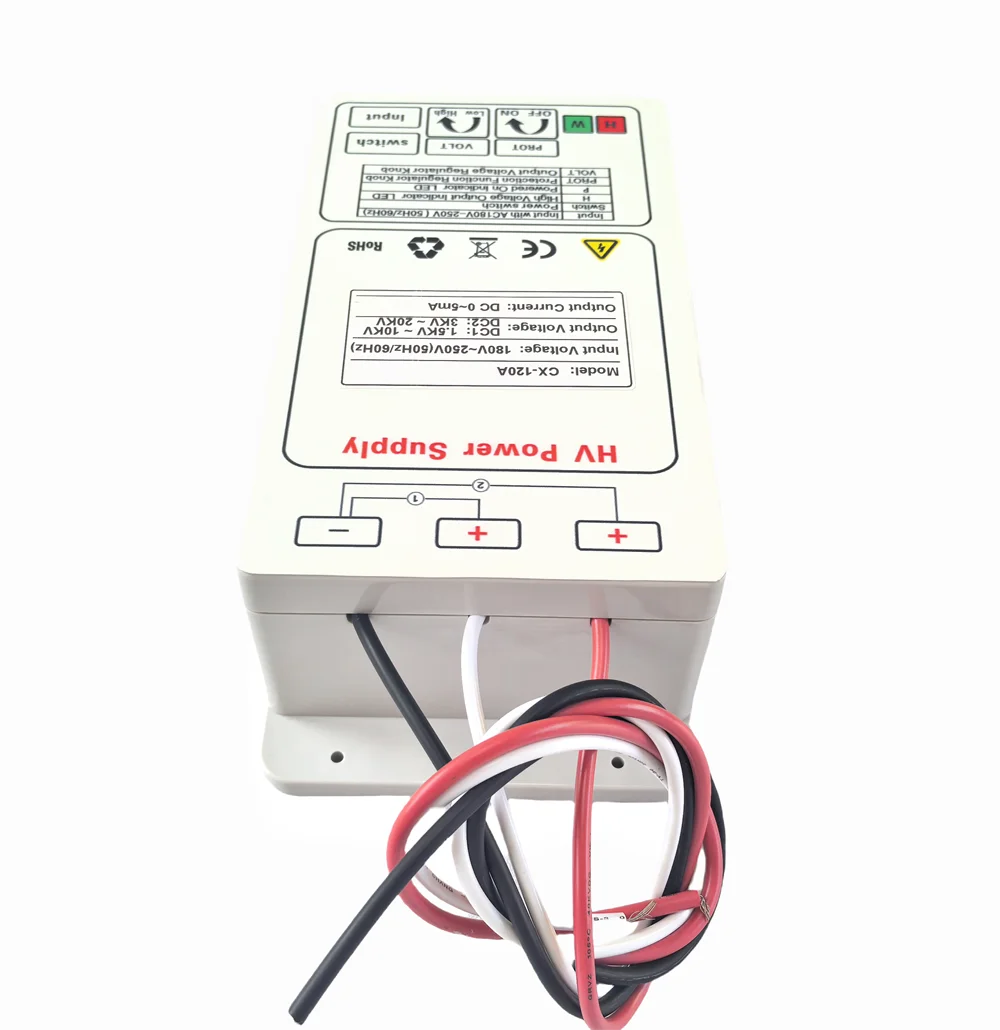 High Voltage Power Supply 20KV 100w Dual Output for Air