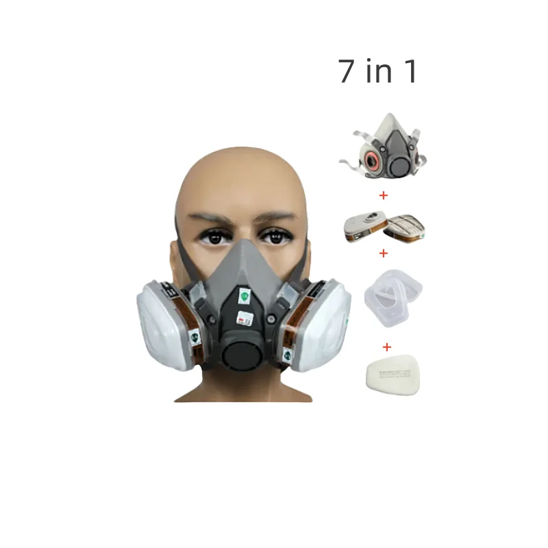 Protective Against Air Pollution Anti Particulate Anti Gas Reusable Half Facepiece Mask Silicone CE Grey Fast Delivery
