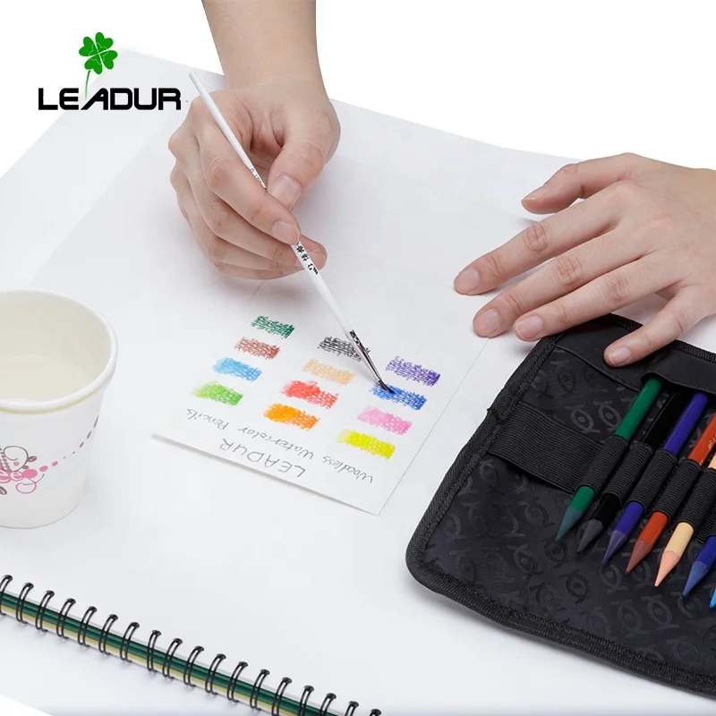 Оптовая продажа 12 24 36 цветов акварельный карандаш без дерева водорастворимый цветной