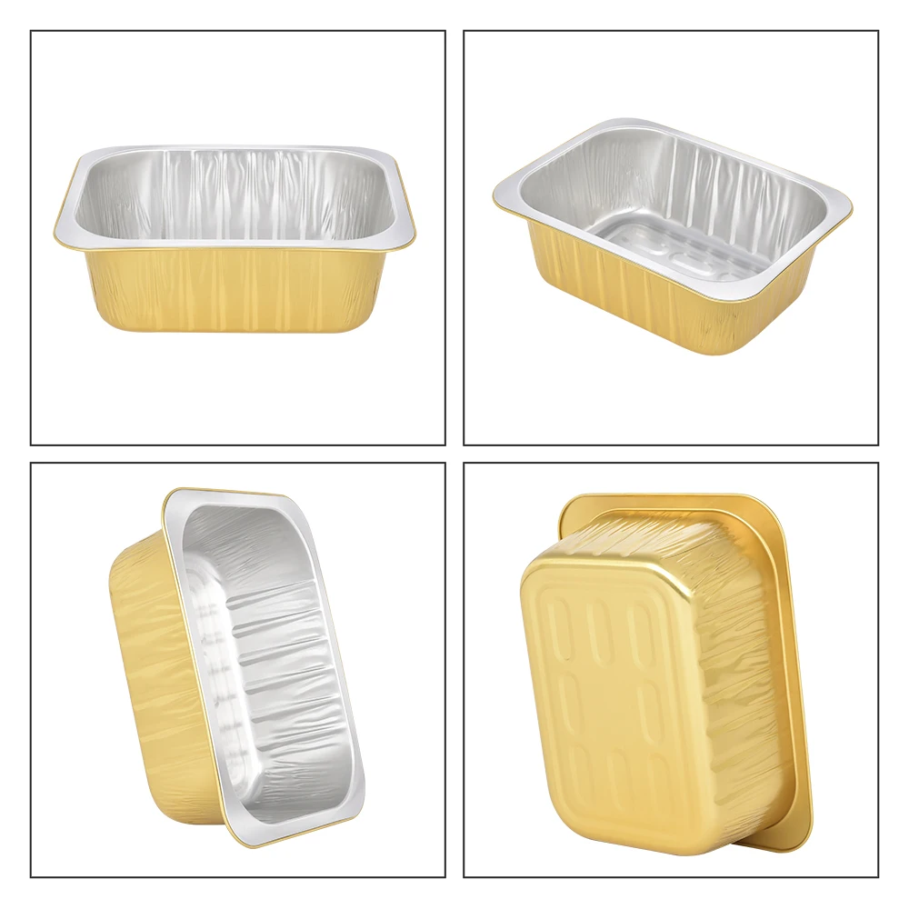 product c1800 reusable 60oz tin color aluminum foil pan box freezable disposable food container soup plastic lids packaging baking tray-6