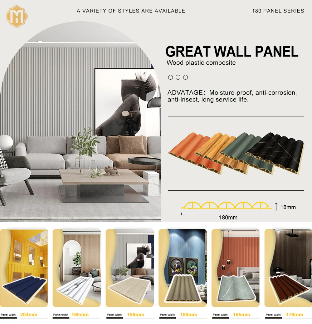 product melinco new design building material pvc hollowed wall panel wavy decoration indoor wallboard-1