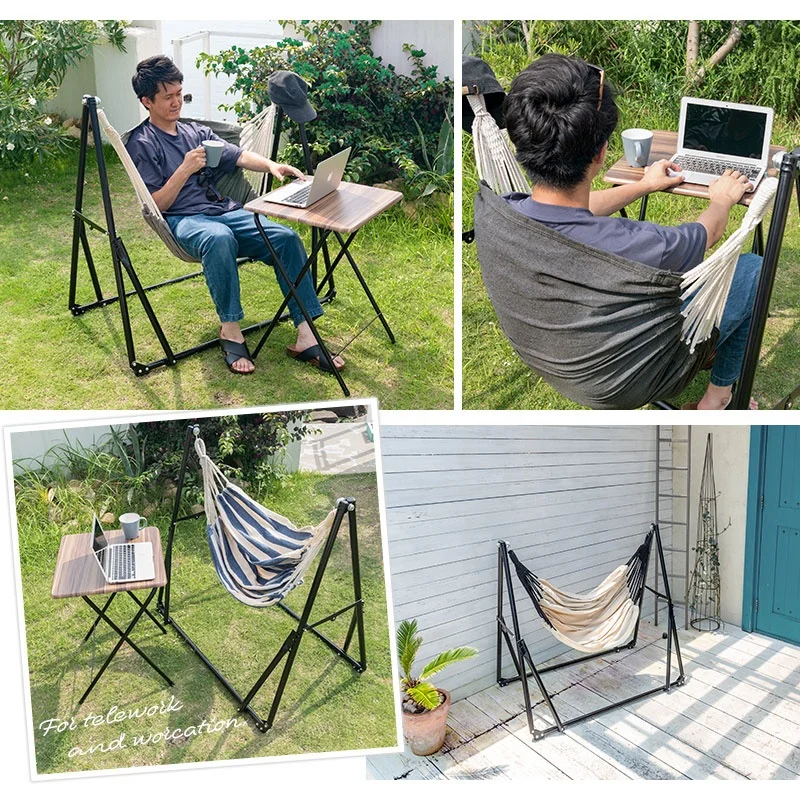 Freestanding Hammock Swing Folding Hammock Hanging Chair 3 Way Home