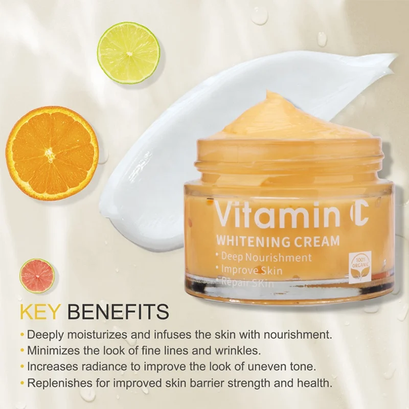 Private Label Organic Arbutin Vitamin C Anti Wrinkles Moisturizer Bleaching Whitening Black Spot Face Cream