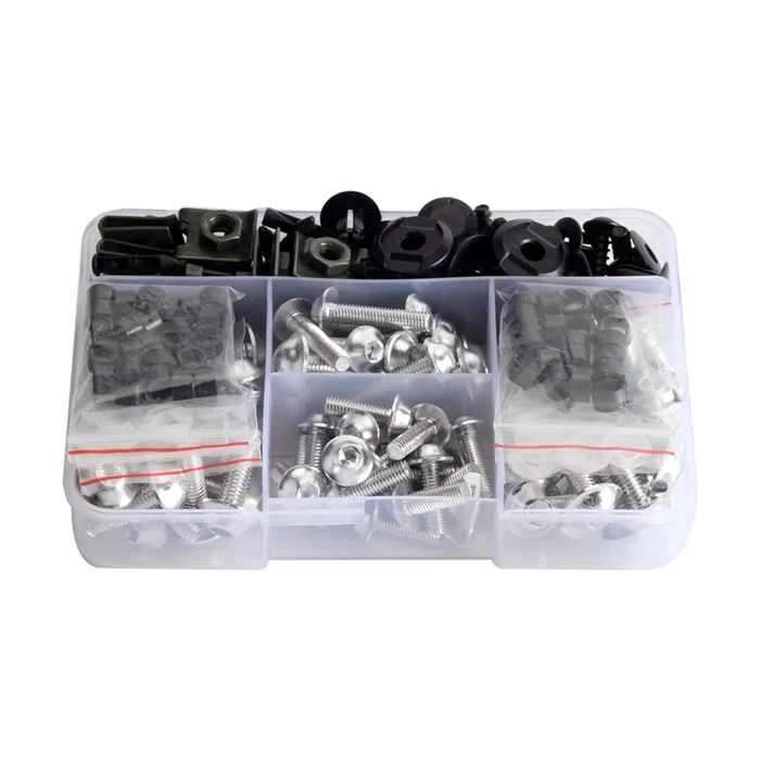 210Pcs/Set Motorcycle Fairing Bolt Fastener Clip Screw Nut Kit for Honda CBR Suzuki GSXR 600 750 1000 Kawasaki NINJA BMW Aprilia