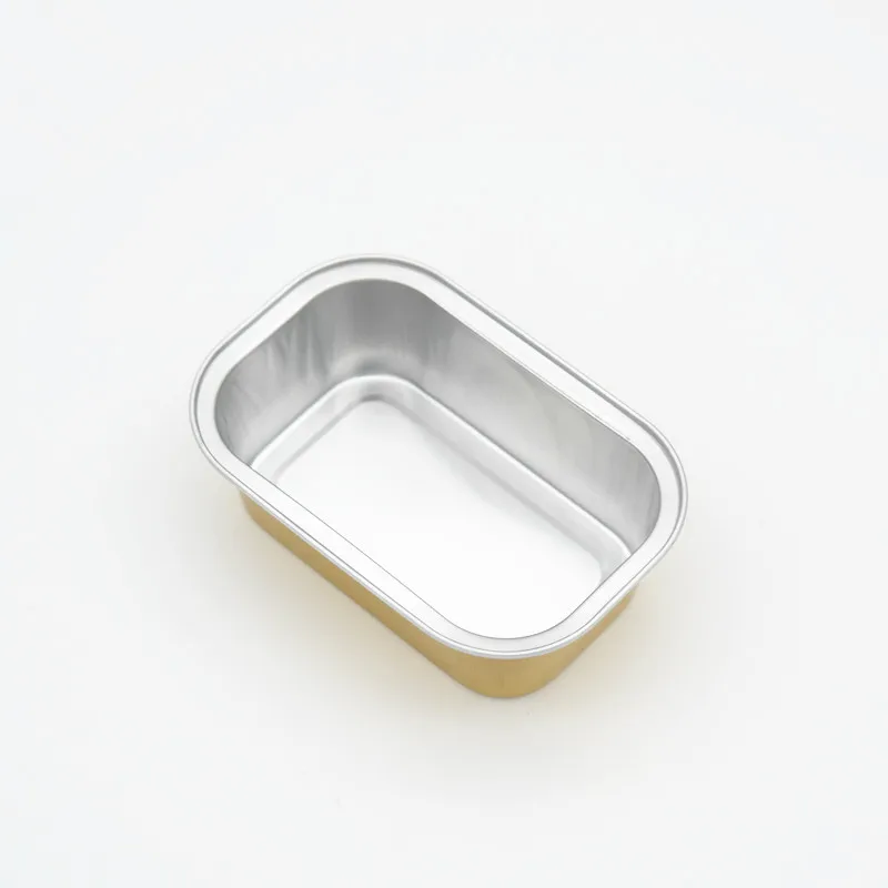 TIA C090 Five Inch square Aluminum Foil Bowl Tortilla Soup Container Spill Resistant Foil Bowl for Mexican Restaurants