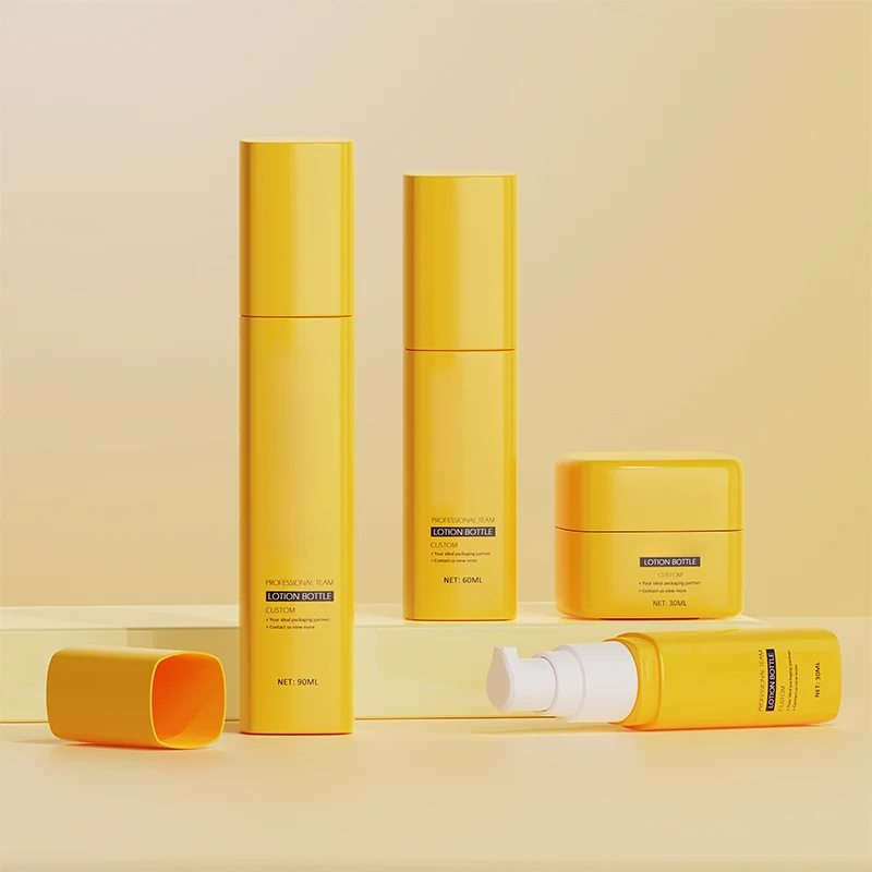 Soft Touch Square Airless PET Bottles