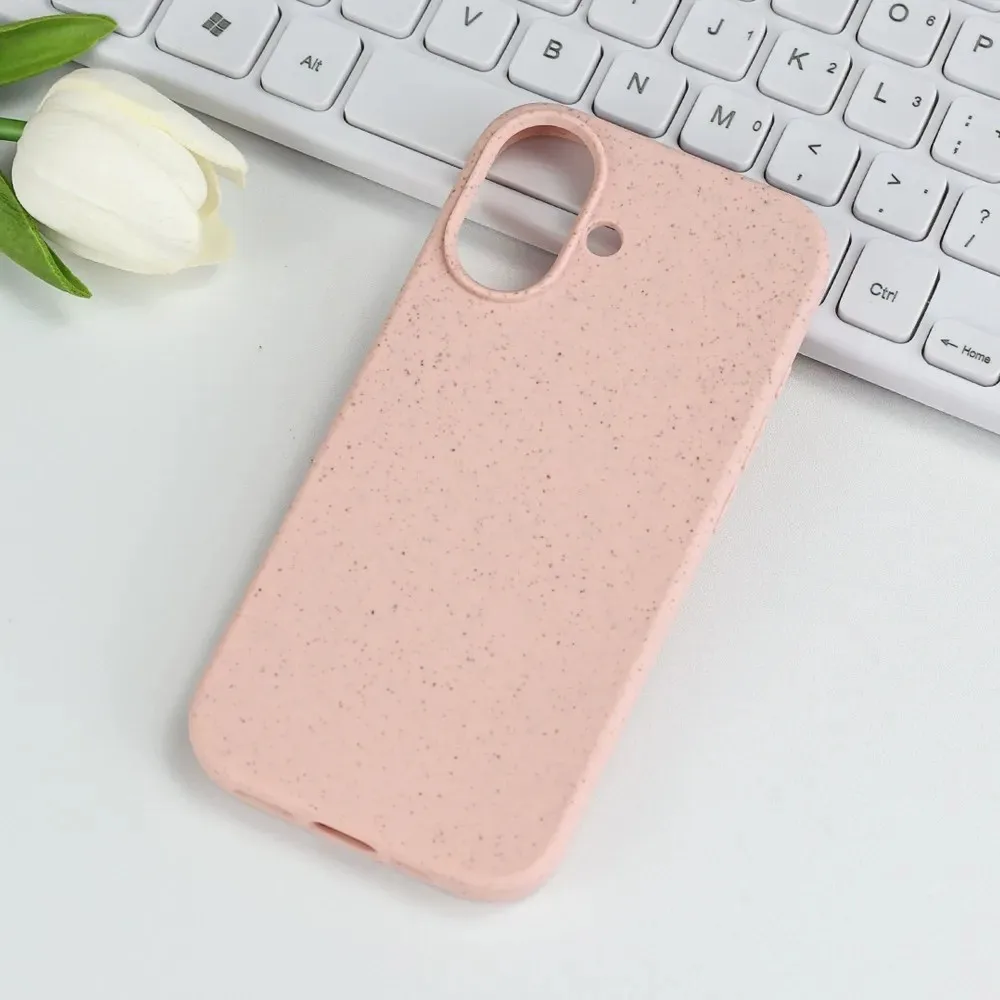 product laudtec eco friendly phone case solid color shockproof back cover degradable shell for iphone 17 air 14 pro max sjk1079-4