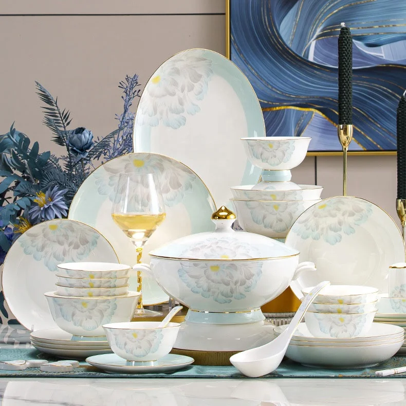 Bone China Dinnerware Nordic Style Dinner Set Set Of Bone China