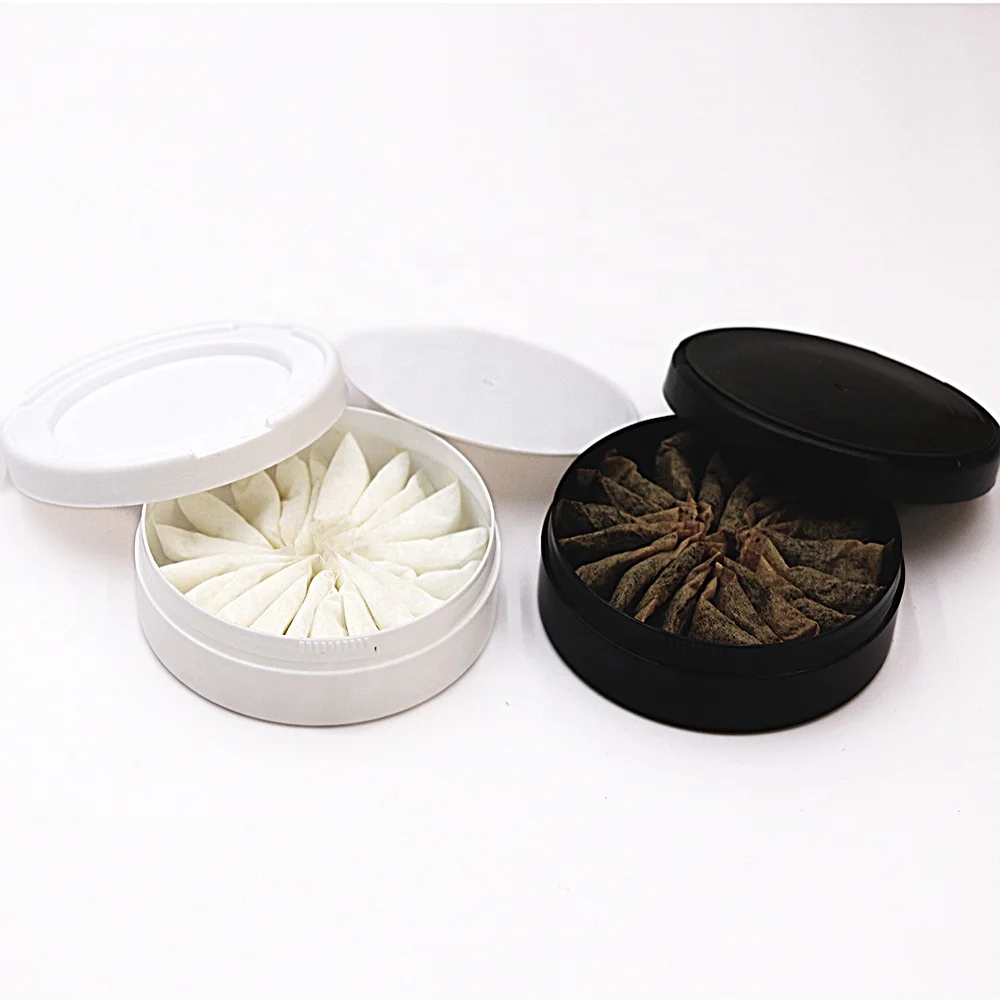 Empty Plastic Snus Cans for Nicotine-Free Pouches Package