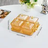 Amber 4-Disc Tray with Curved Handle