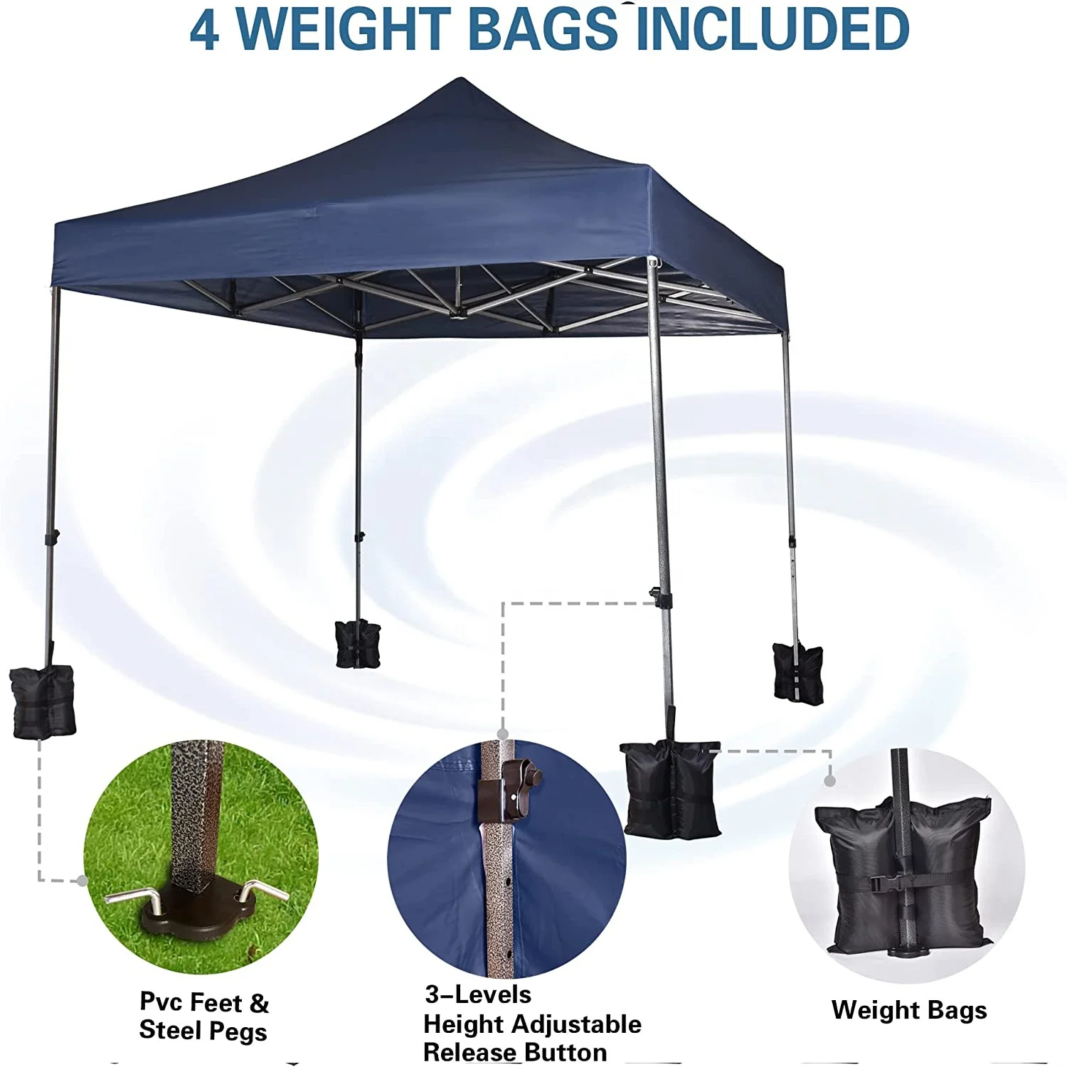 OEM Customization Heavy Duty Folding Gazebo 3m X 3m Commercial Market Stall 9 M2 100 Sq Ft Outdoor Waterproof Canopy Tent