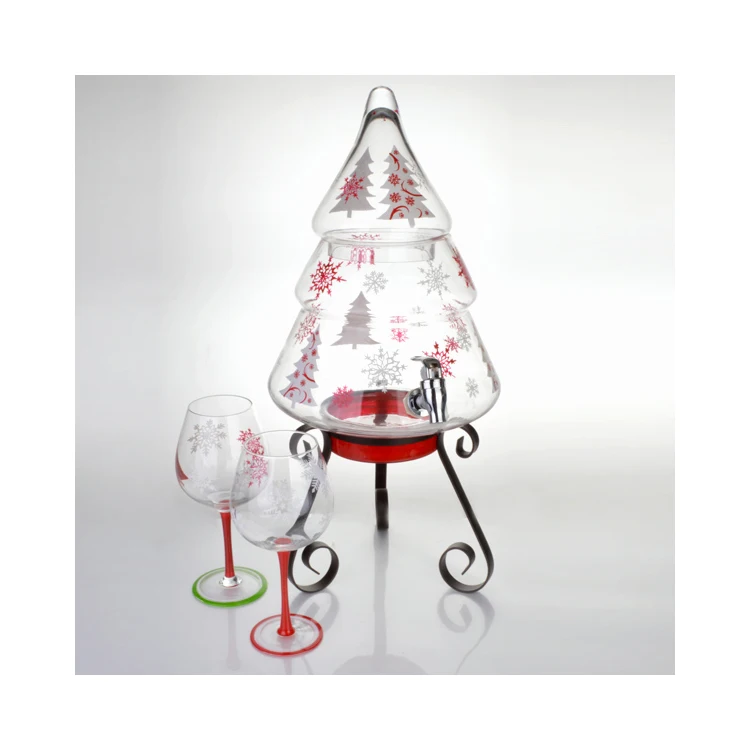 christmas tree drink dispenser ice cold