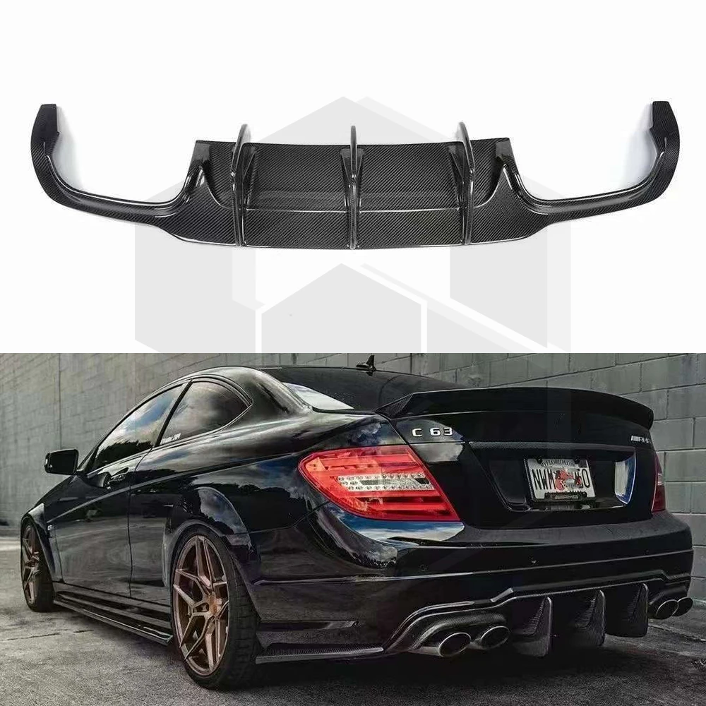Carbon Fiber AMG Style Rear Diffuser for Mercedes Benz C Class W204 C63 ...