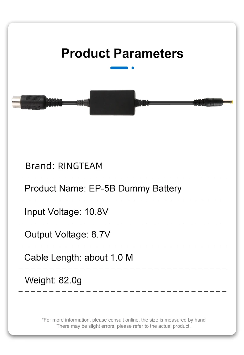 Male Flash Lamp Power Interface to DC 4.0*1.7mm Cable+ EN-EL15 EL15 EP-5B Dummy Battery for D7000 D7100 D7200 D7500 Z5 Z6 Camera factory