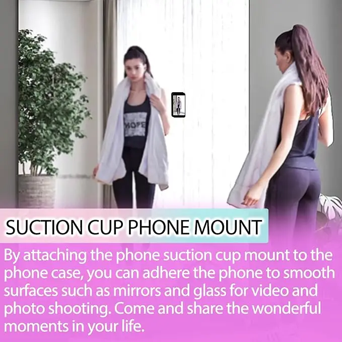 Silicon Suction CUP Adhesive Phone Accessory for iPhone and Android, Hands-Free Fidget Toy Mirror Shower Phone Holder